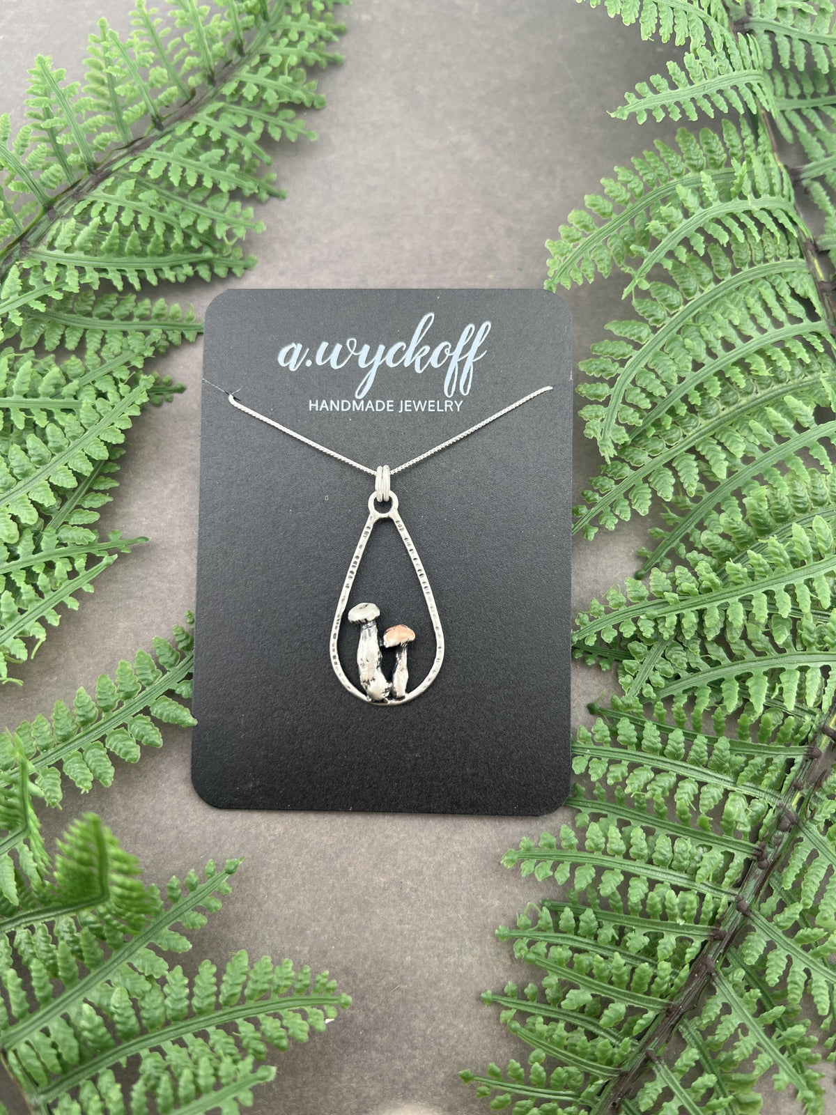 Mushroom Necklace on 20" Chain