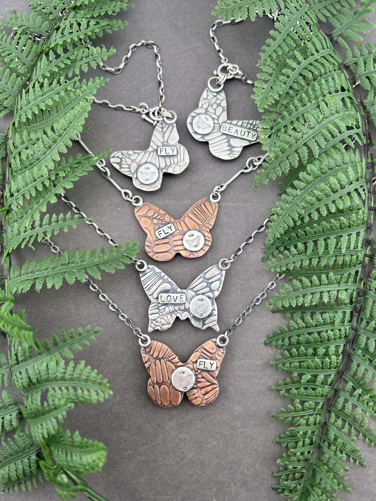 "FLY" Opal Butterfly Necklace