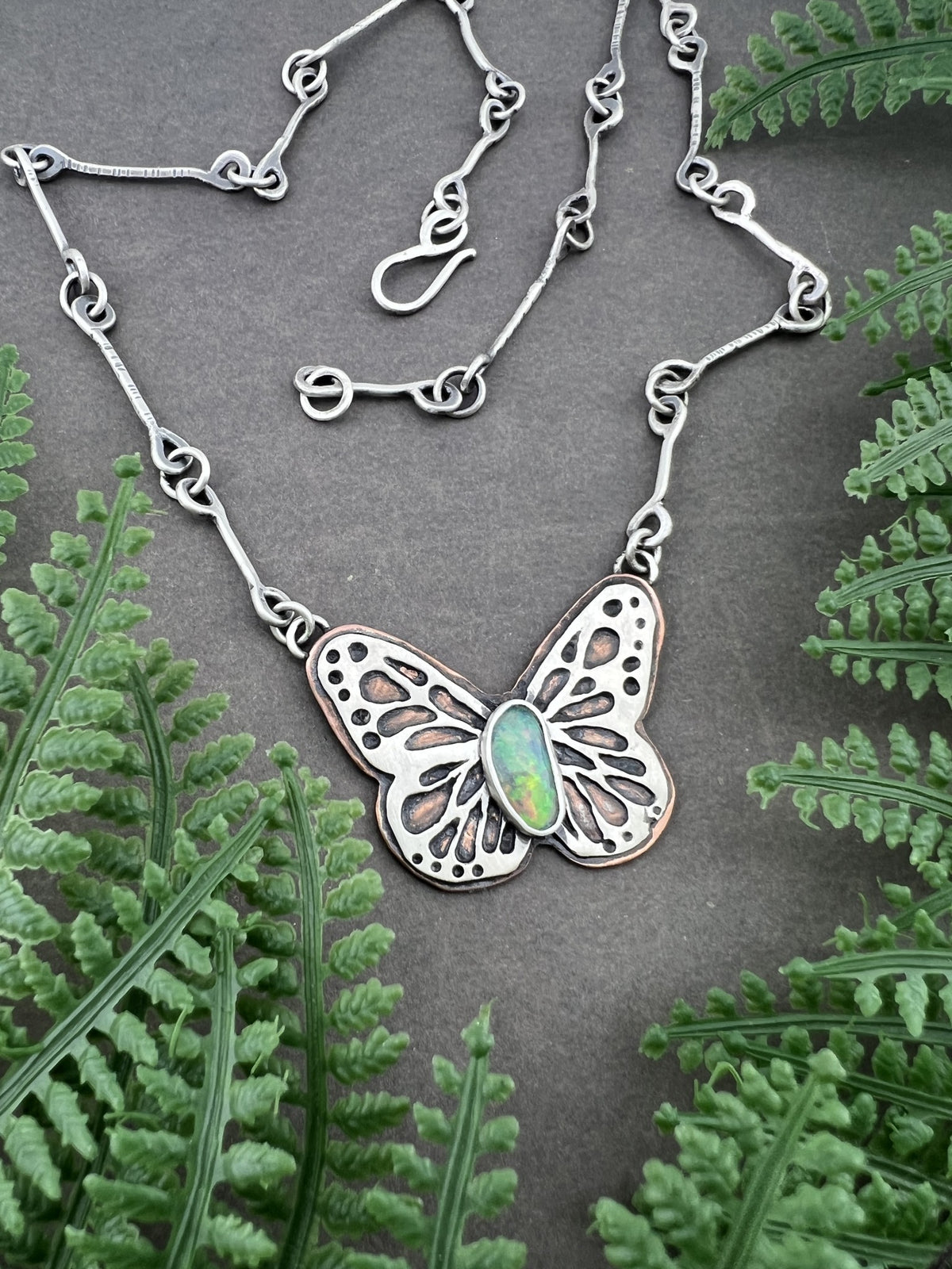 "FLY" Opal Butterfly Necklace