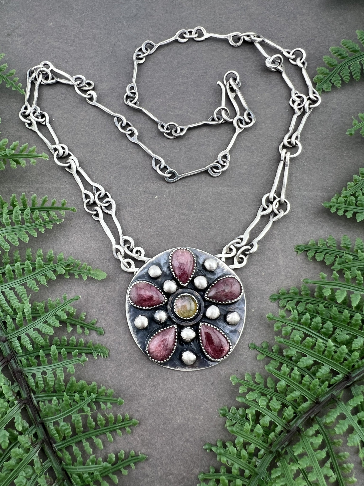 Tourmaline Handmade Chain Necklace