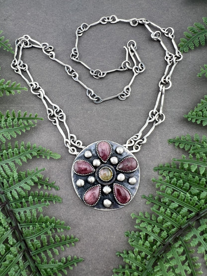 Tourmaline Handmade Chain Necklace