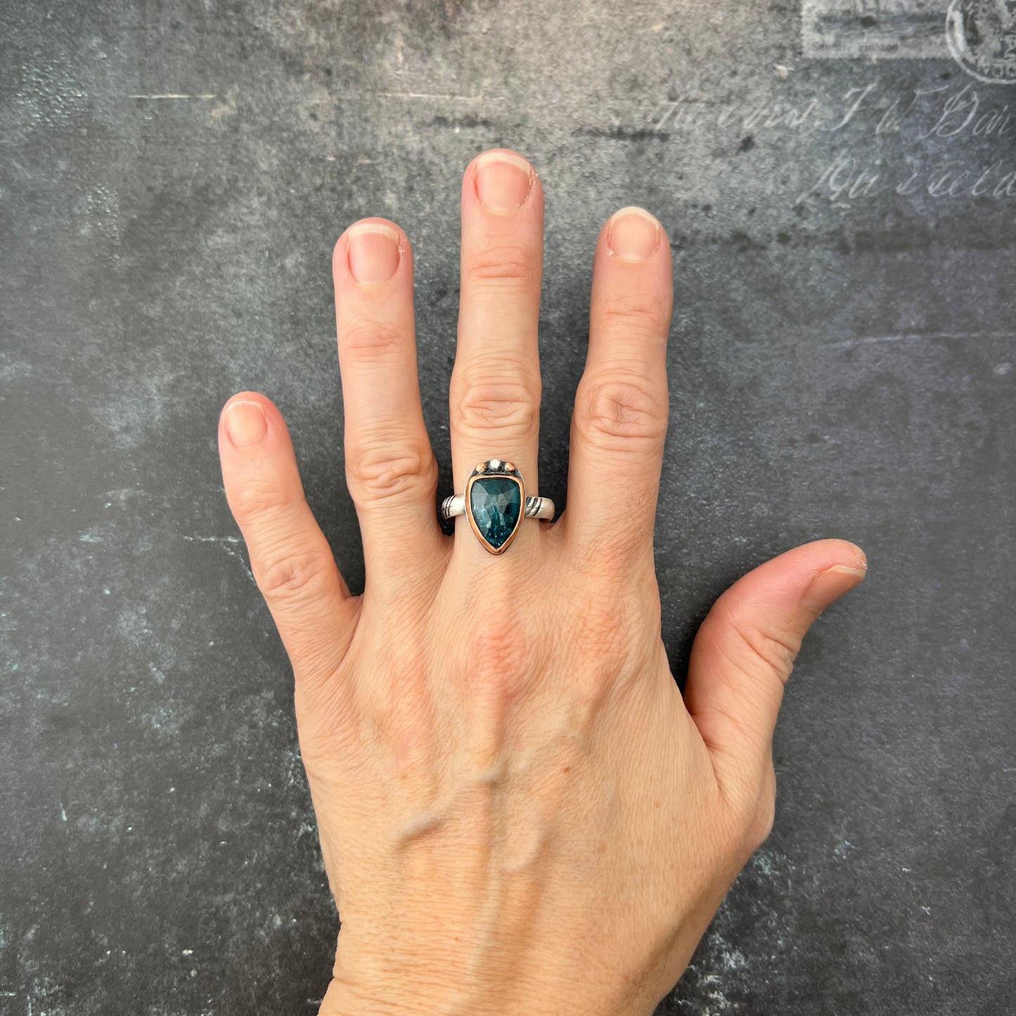 Kyanite Silver Ring sz 9.5