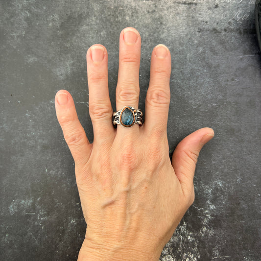 Kyanite Silver Ring sz 9