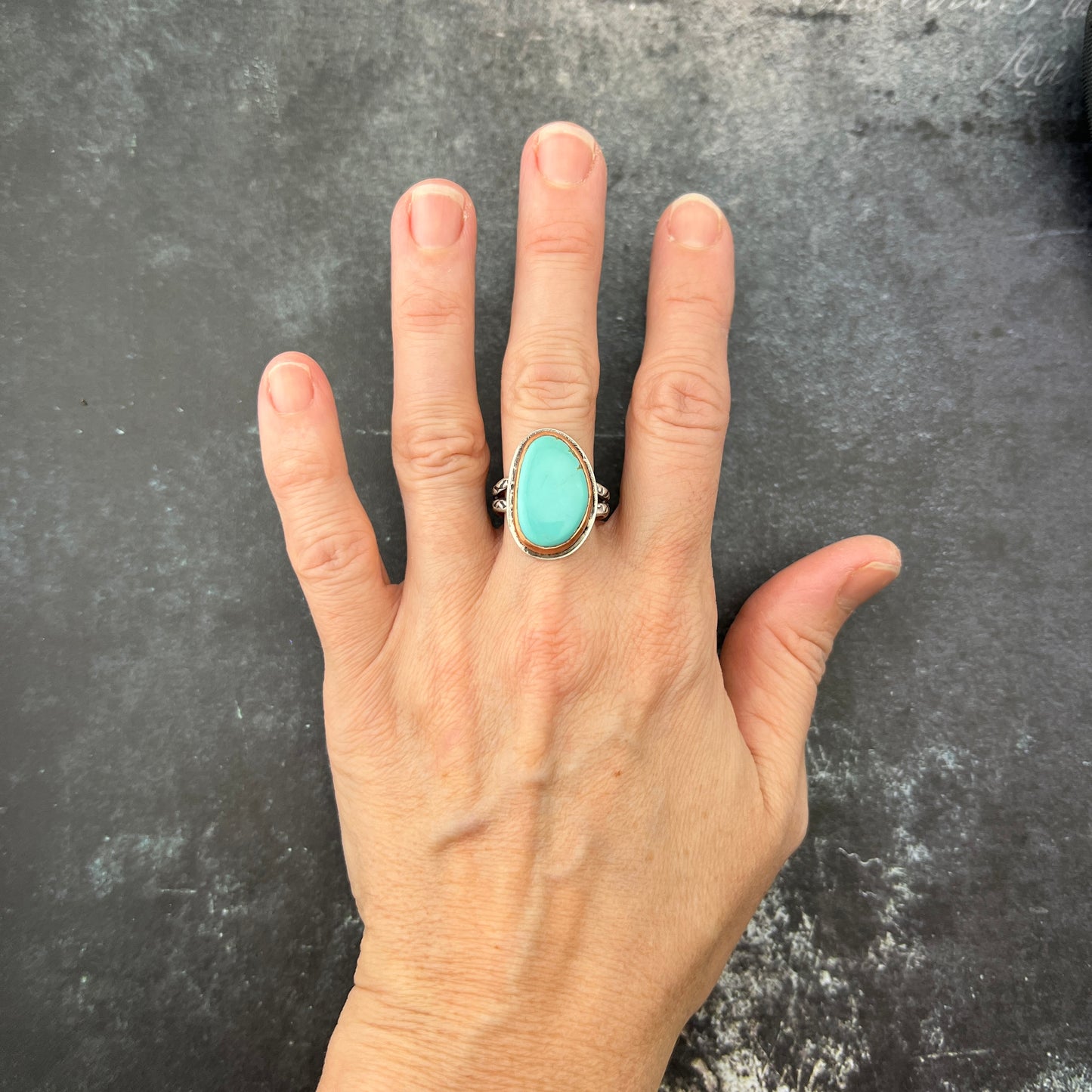 Turquiose Silver Ring sz 9.5