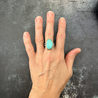 Turquiose Silver Ring sz 9.5