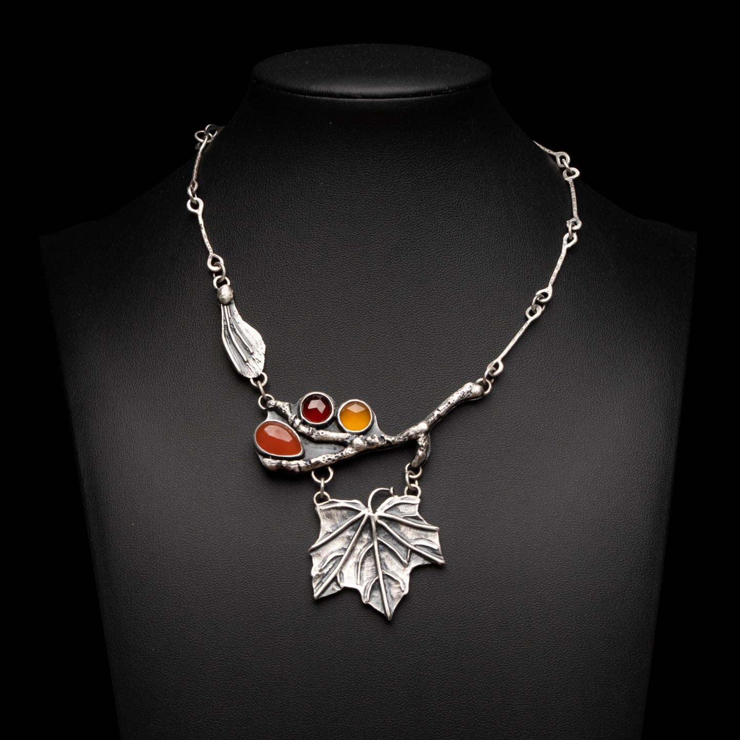 "Believe in Beauty" Maple Leaf & Seed Necklace
