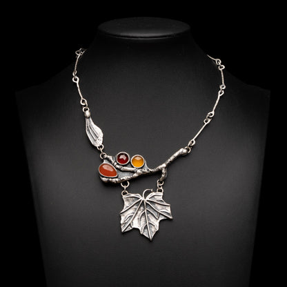 "Believe in Beauty" Maple Leaf & Seed Necklace