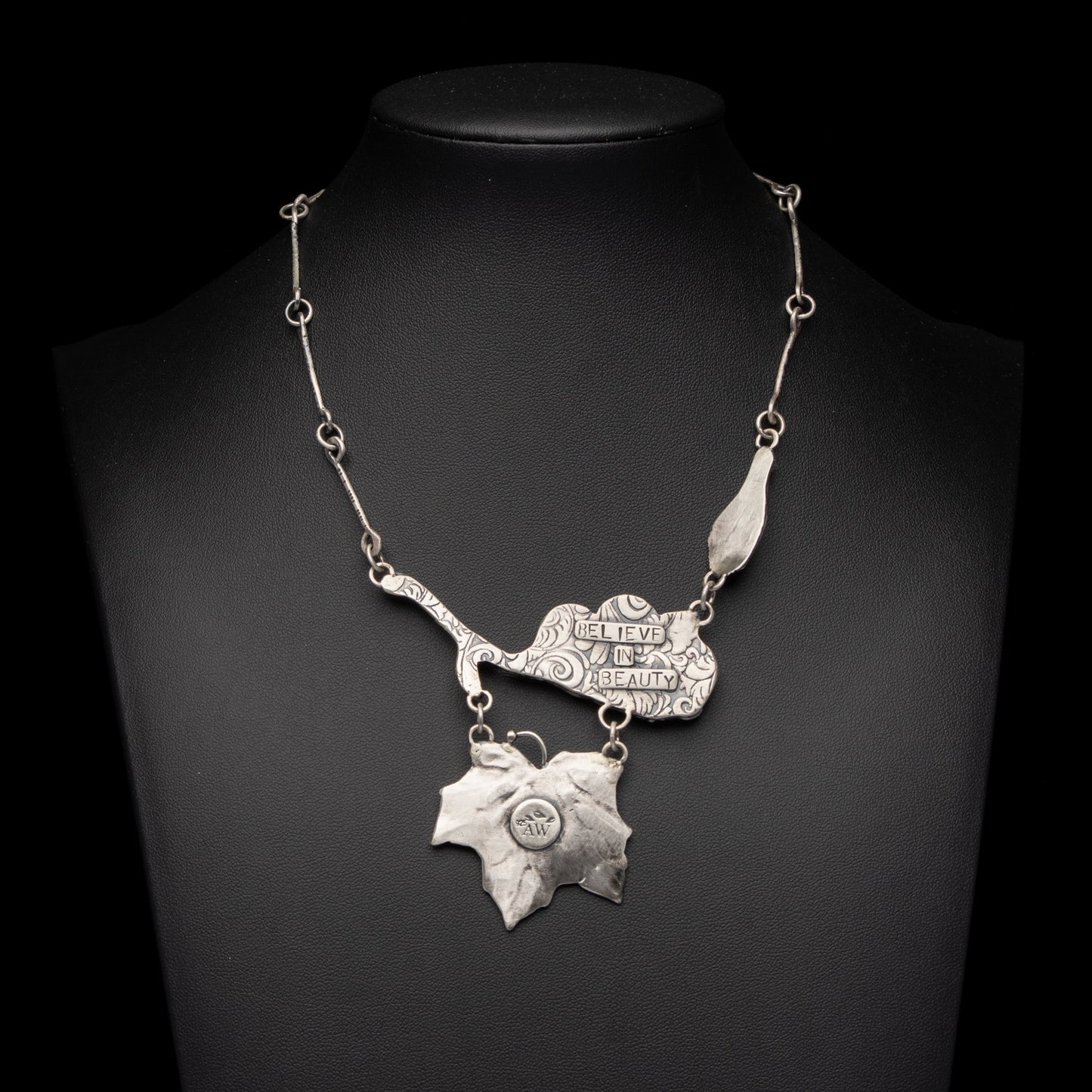 "Believe in Beauty" Maple Leaf & Seed Necklace