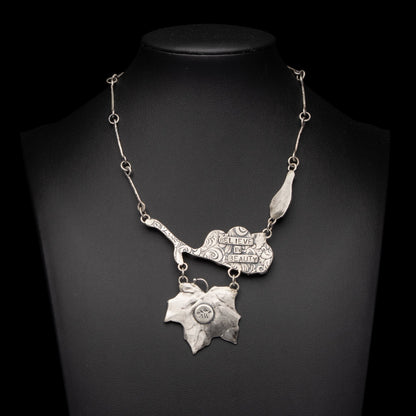 "Believe in Beauty" Maple Leaf & Seed Necklace