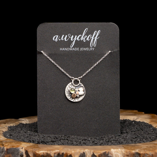 River Rock Peridot Necklace 16"