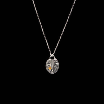 Monstera Citrine Necklace