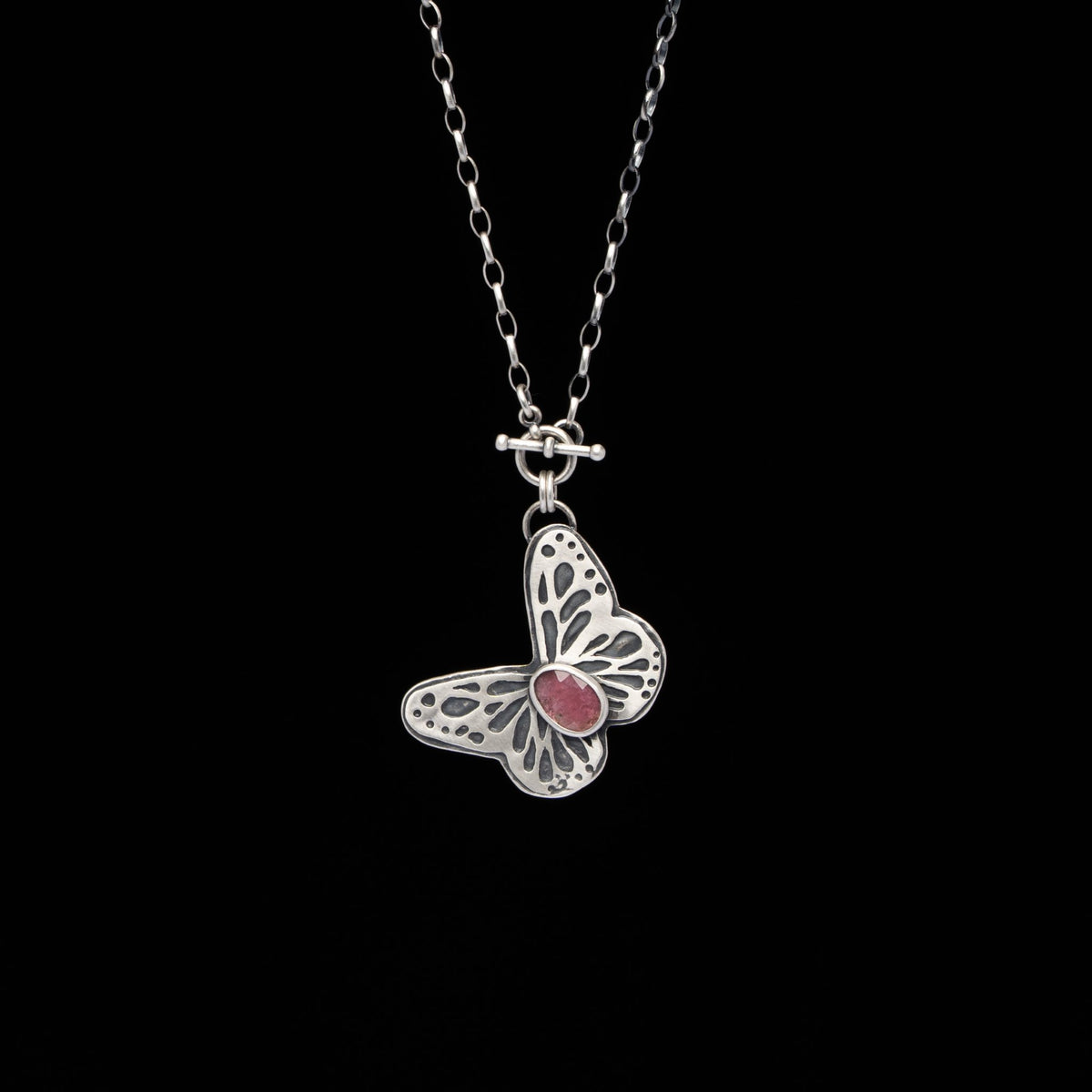 "BEAUTY" Tourmaline Butterfly Necklace