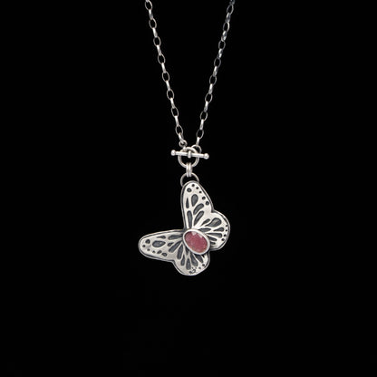 "BEAUTY" Tourmaline Butterfly Necklace