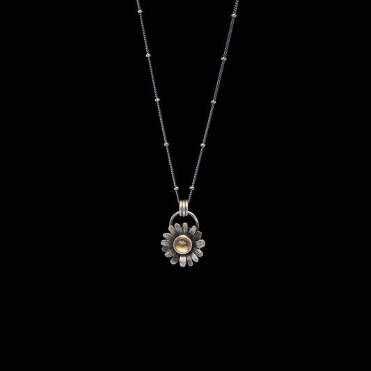 Citrine Daisy Necklace