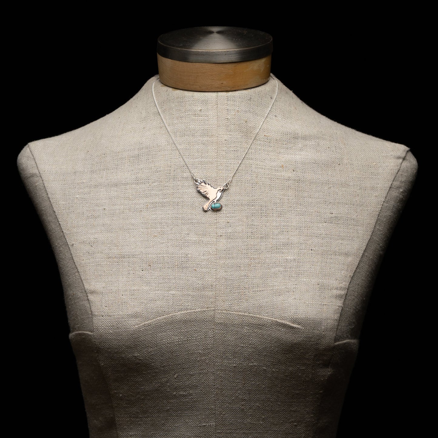 Sparrow & Turquoise Necklace
