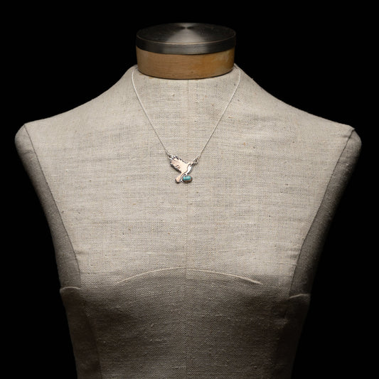 Sparrow & Turquoise Necklace