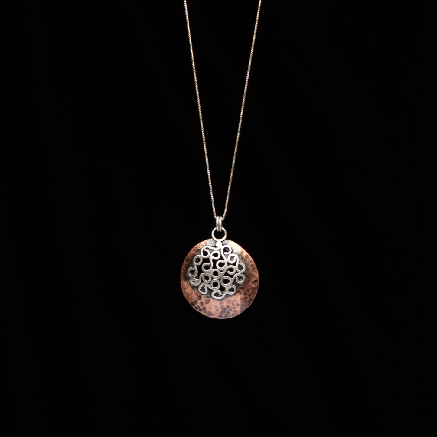Copper & Silver Pendant