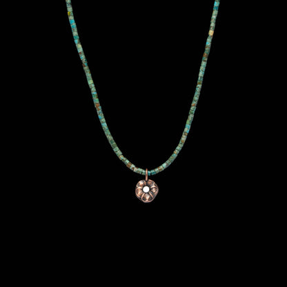 Turquoise Pansy Necklace