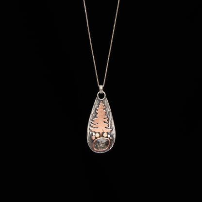 Rutilated Quartz Tree Pendant