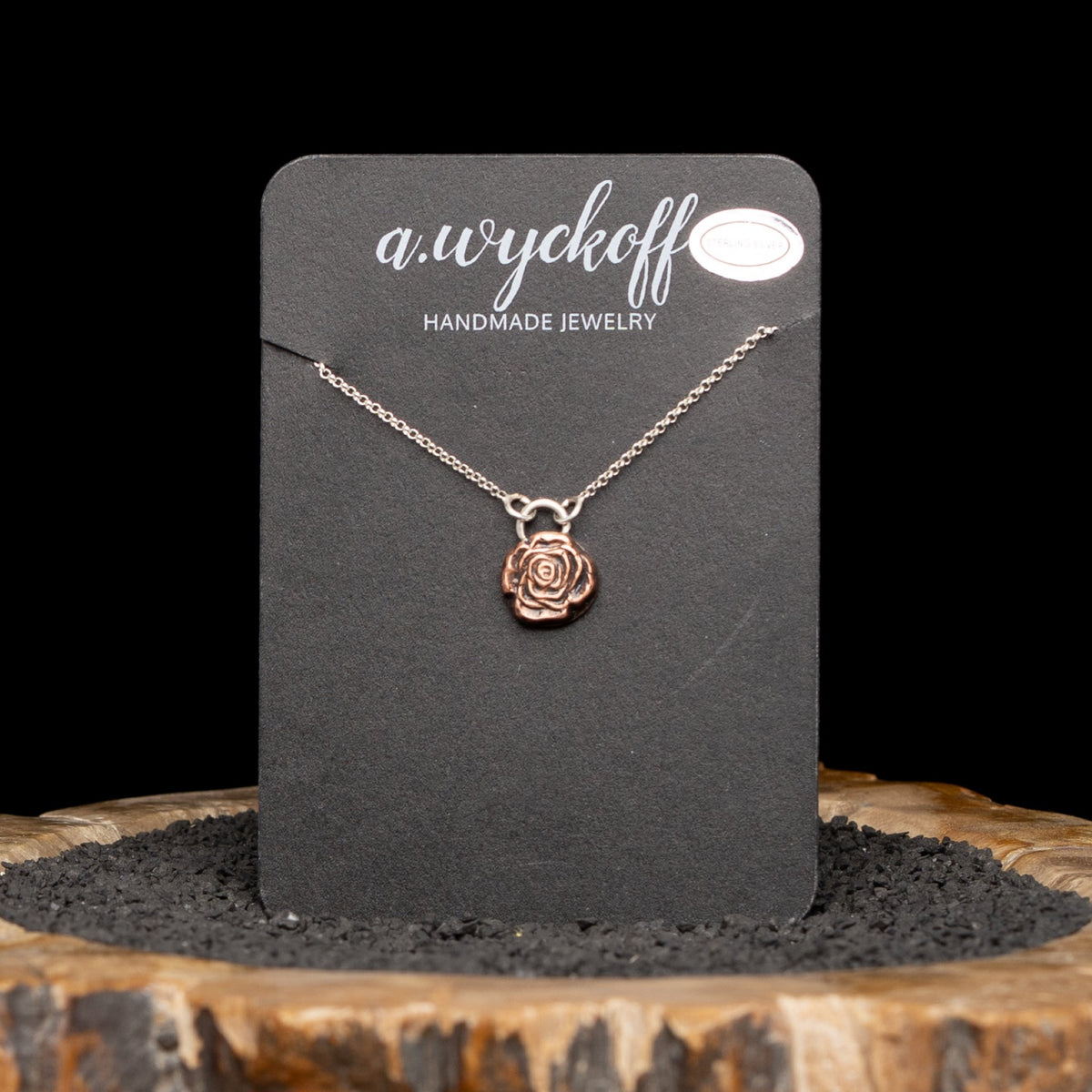 Copper Dainty Rose Necklace