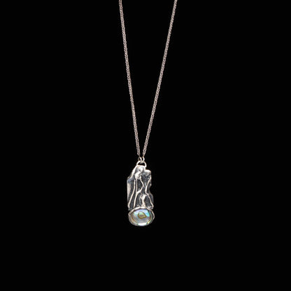 Abalone Silver Necklace