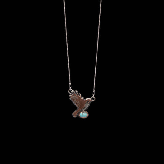 Sparrow & Turquoise Necklace