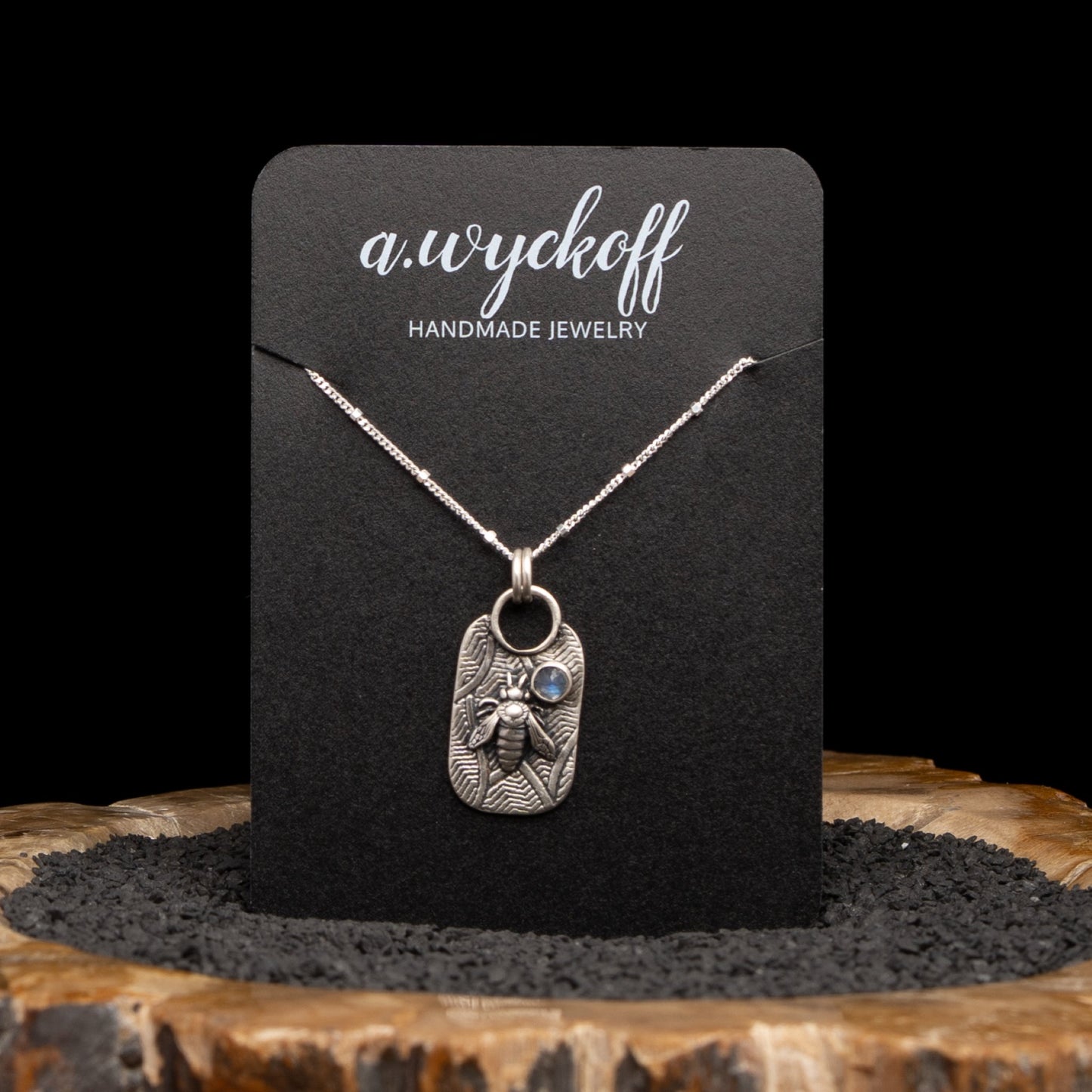 Moonstone Bee Necklace