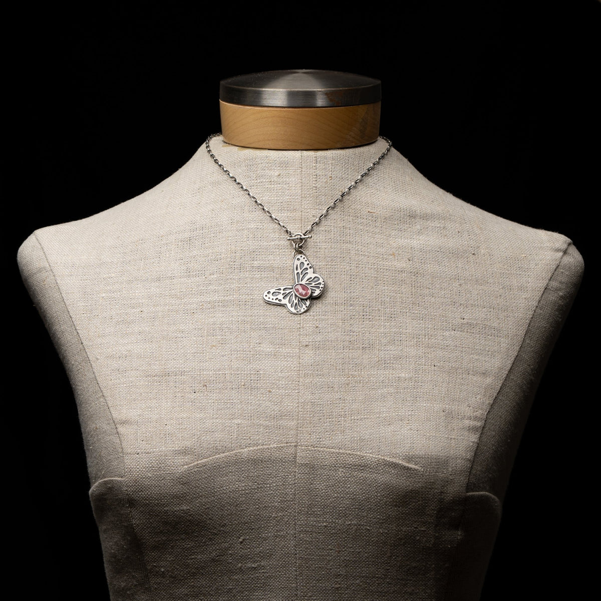 "BEAUTY" Tourmaline Butterfly Necklace