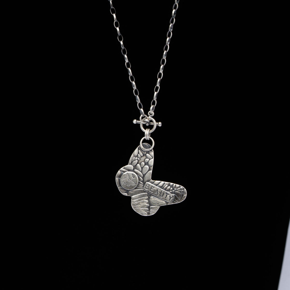 "BEAUTY" Tourmaline Butterfly Necklace