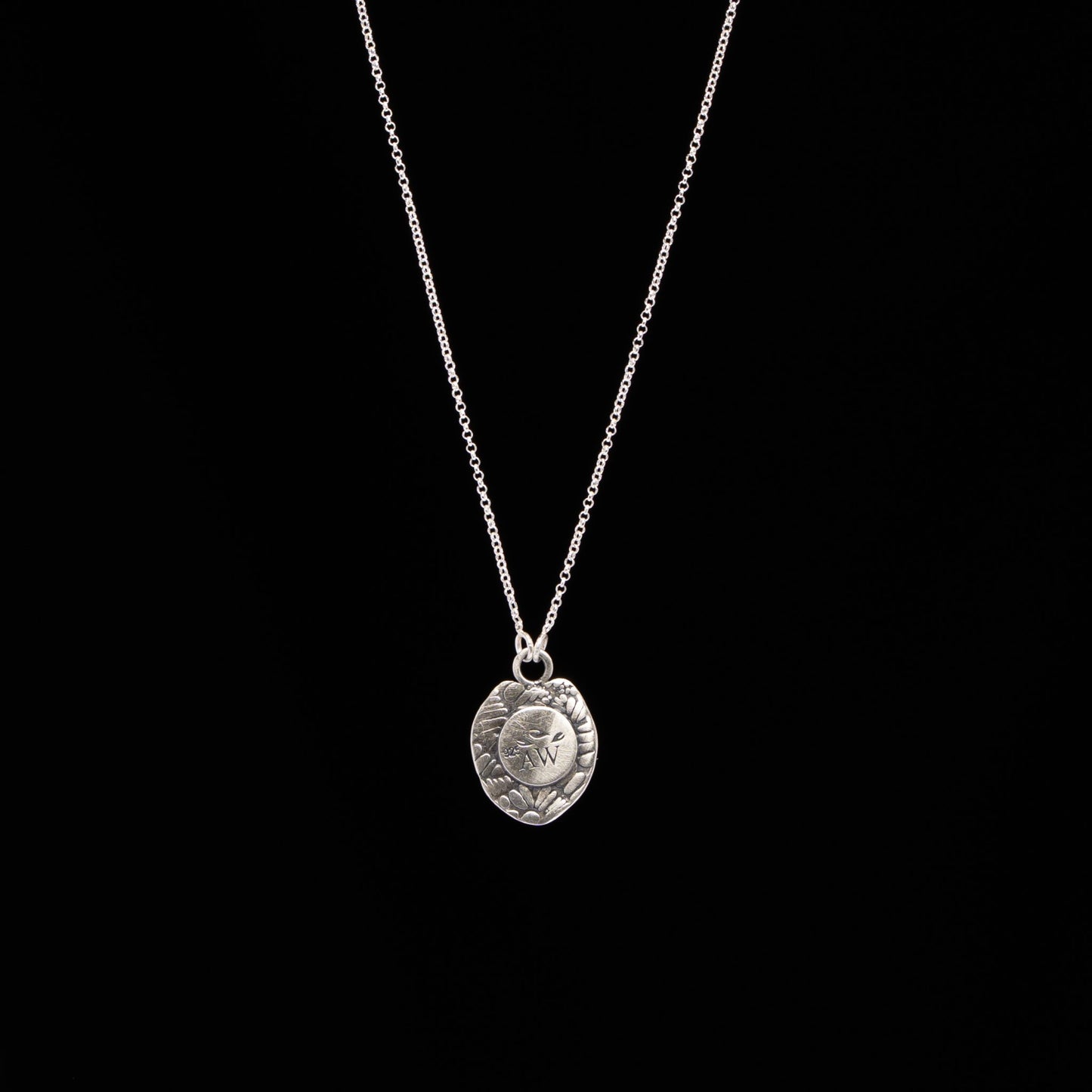 Peridot Monstera Silver Necklace