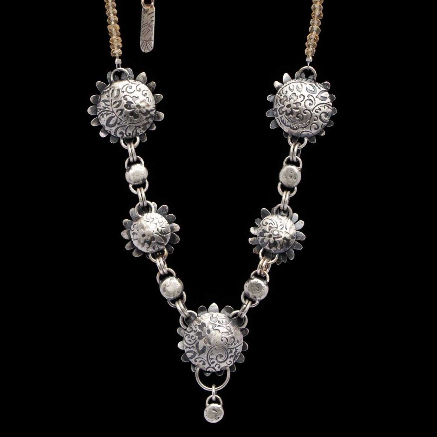 Daisy Chain Citrine Necklace