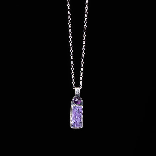 Charolite & Amethyst Necklace