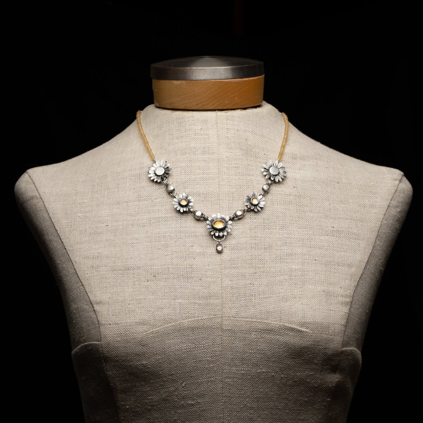 Daisy Chain Citrine Necklace