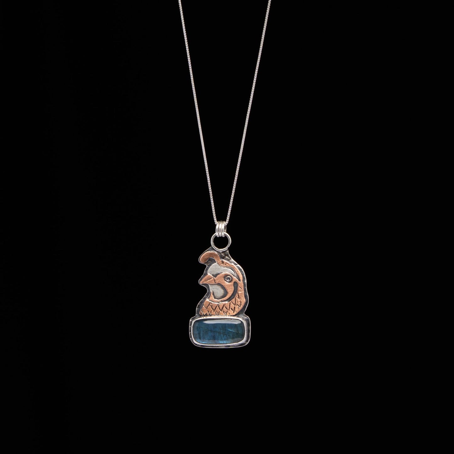 Labradorite Quail Necklace