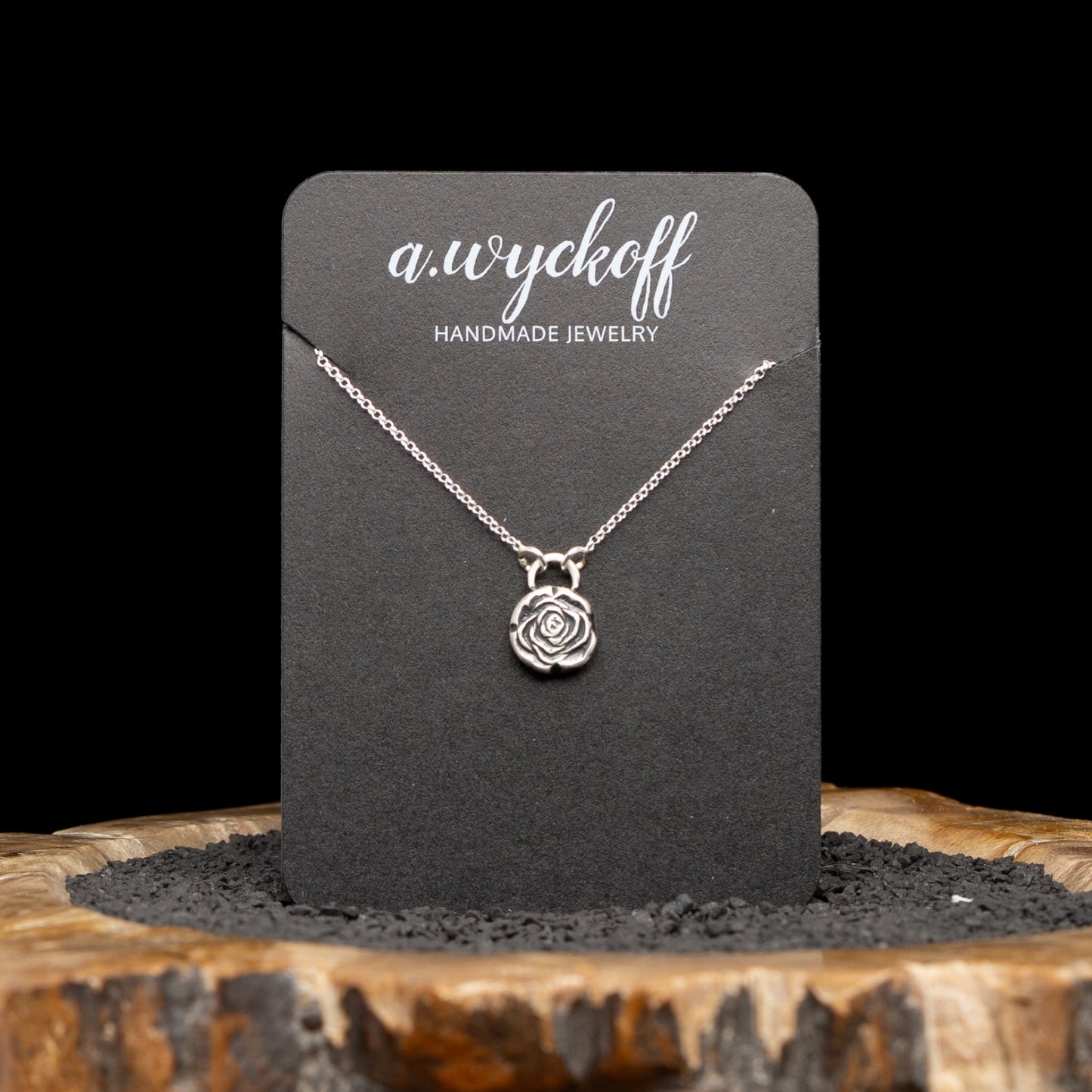 Silver Rose 18" Necklace