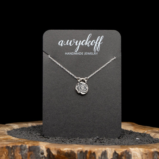 Silver Rose 16" Necklace