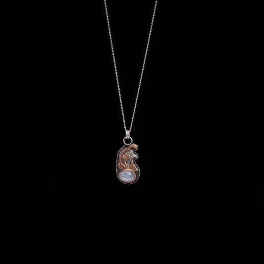 Moonstone Baby Quail Necklace