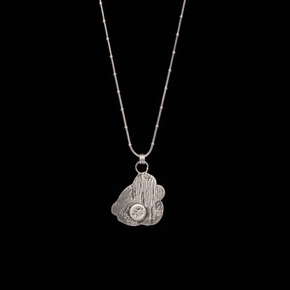 Tourmaline & Serpentine Barn Owl Pendant