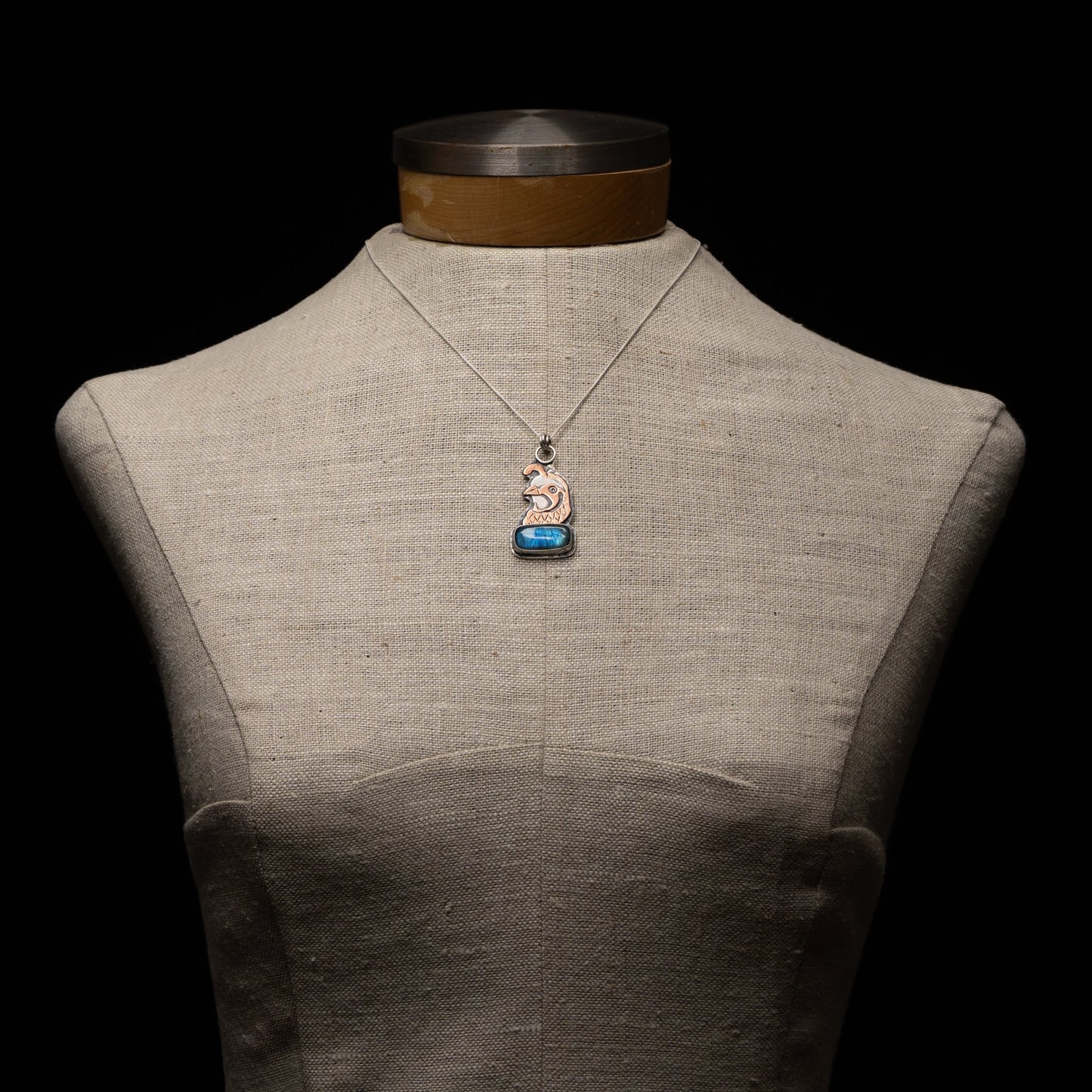 Labradorite Quail Necklace