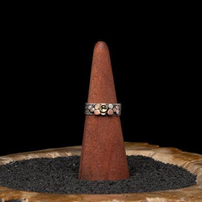 River Rock Ring with Peridot sz 9.5