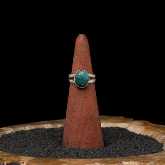 Turquoise Silver Ring sz 6.25