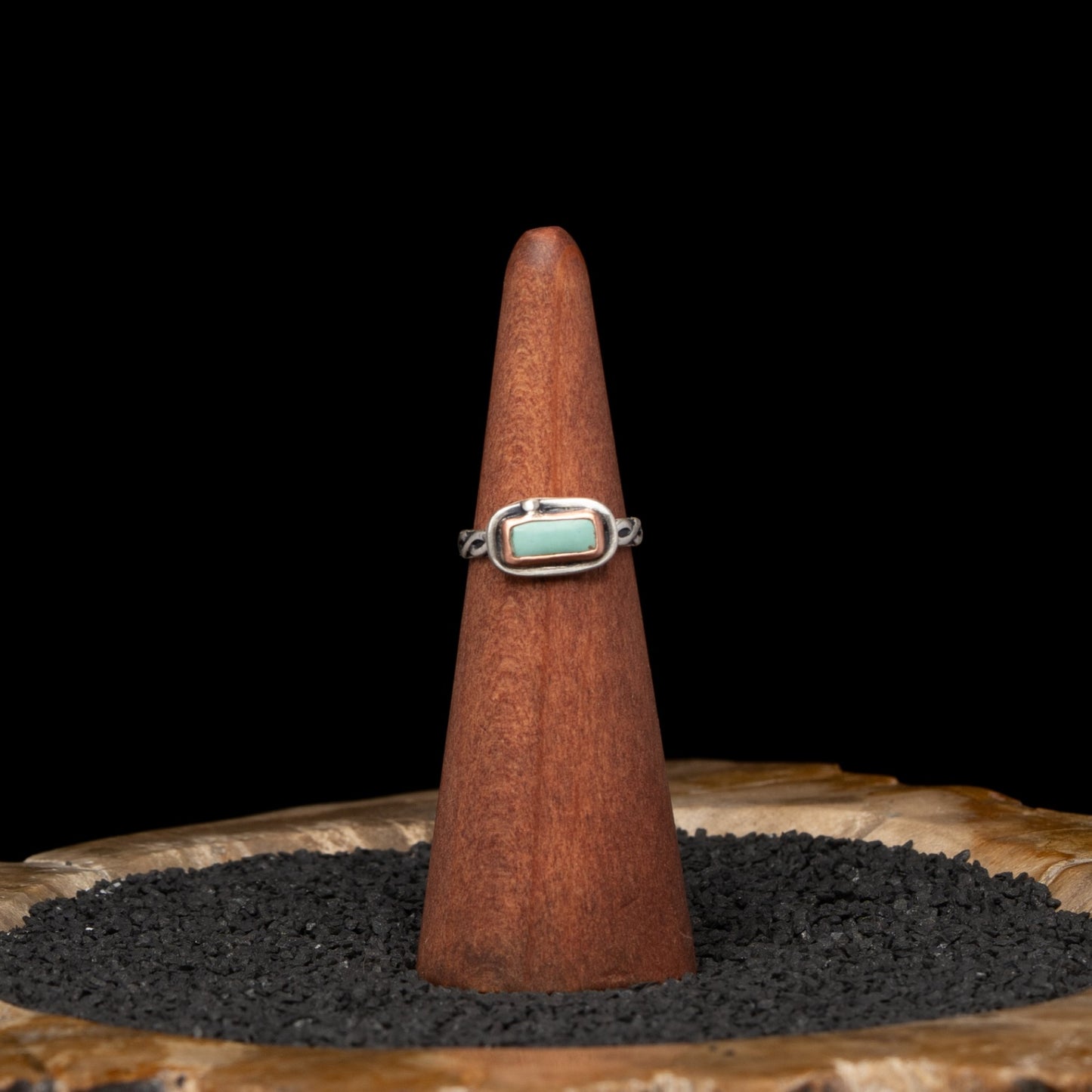 Turquoise Silver Ring sz 6.5