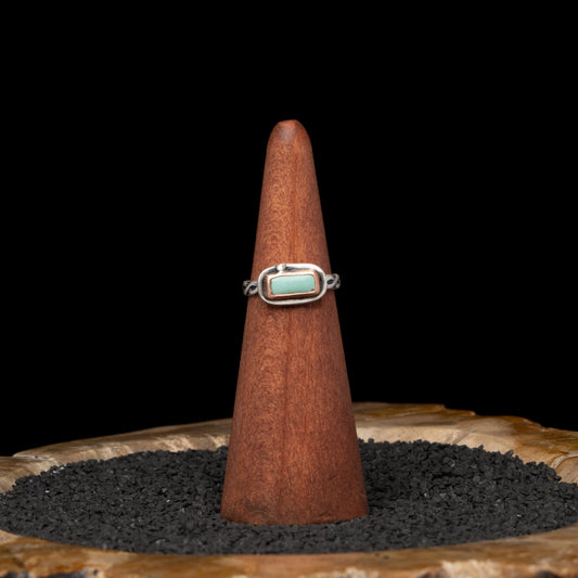 Turquoise Silver Ring sz 6.5