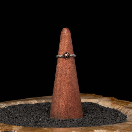 Silver & Copper Ring sz 4