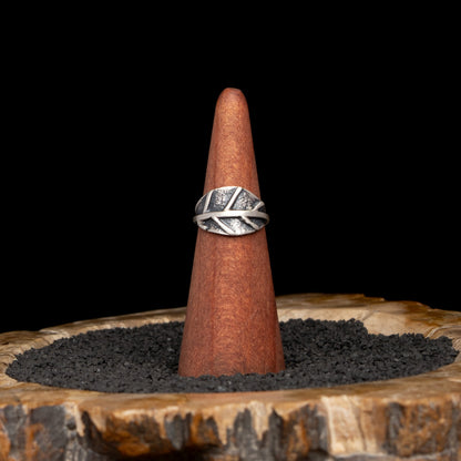 Silver Leaf Ring Size 7.5