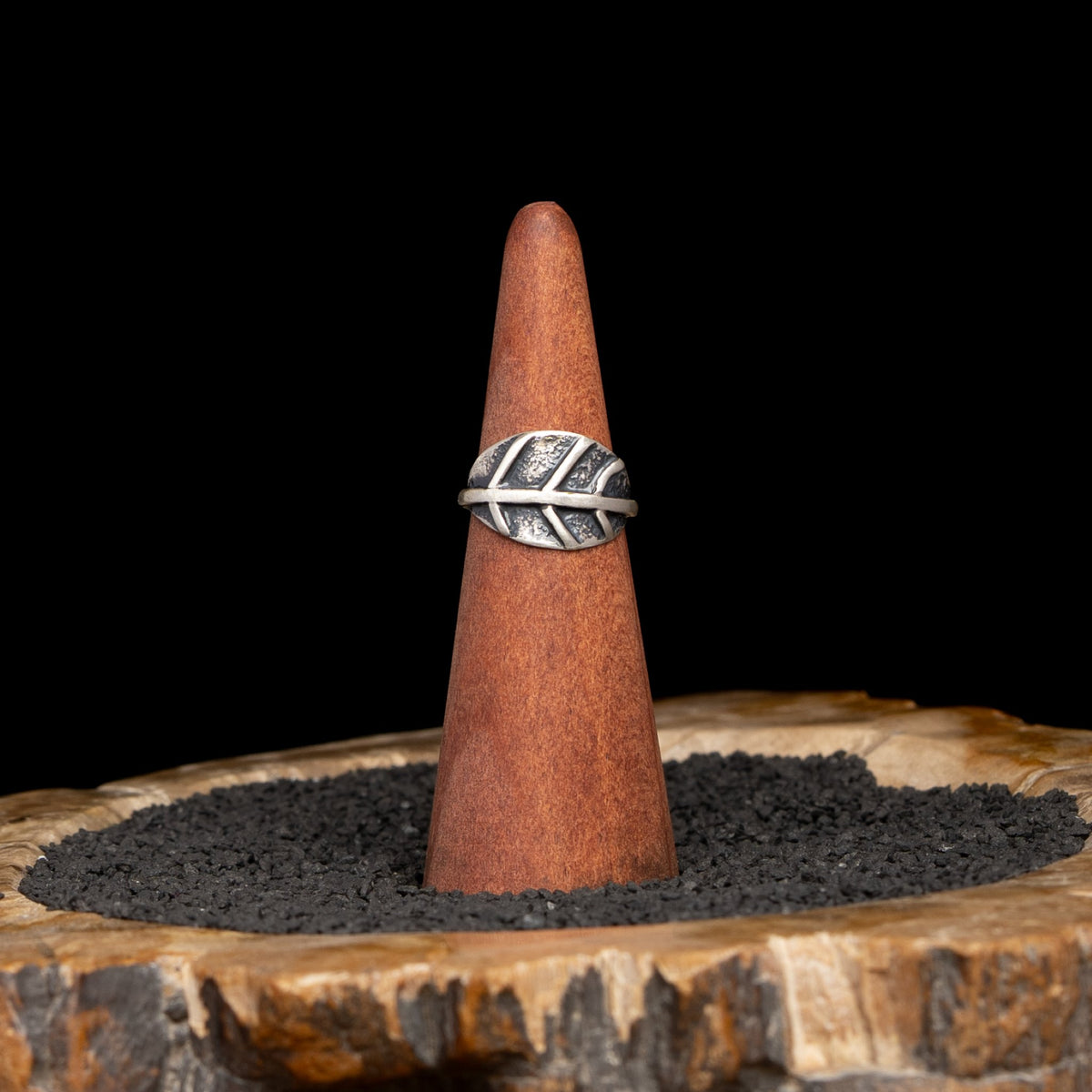 Silver Leaf Ring Size 7.25