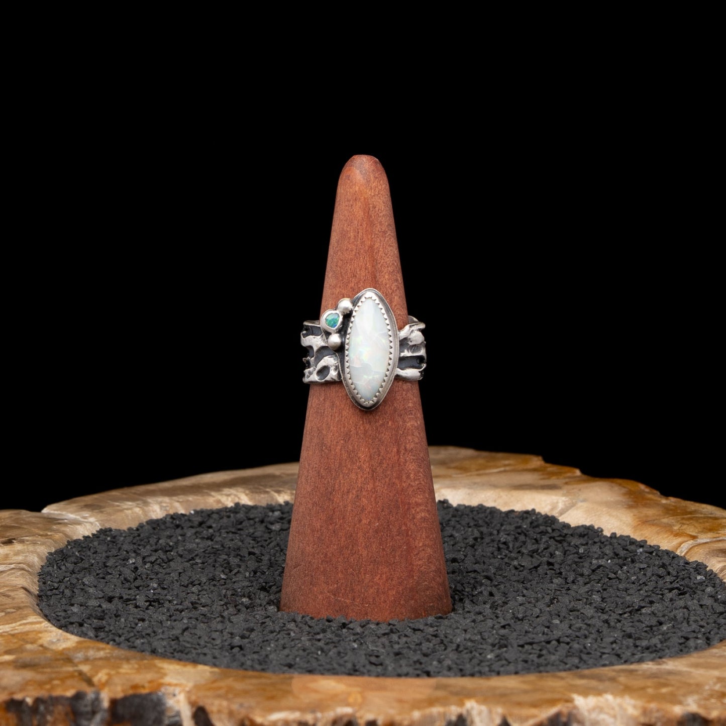 Double Opal Ring sz 8