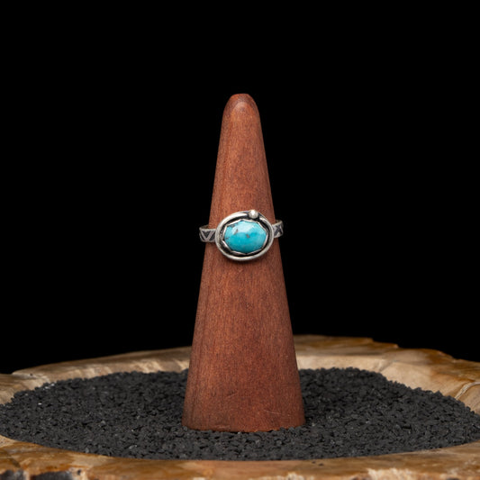 Turquoise Silver Ring sz7