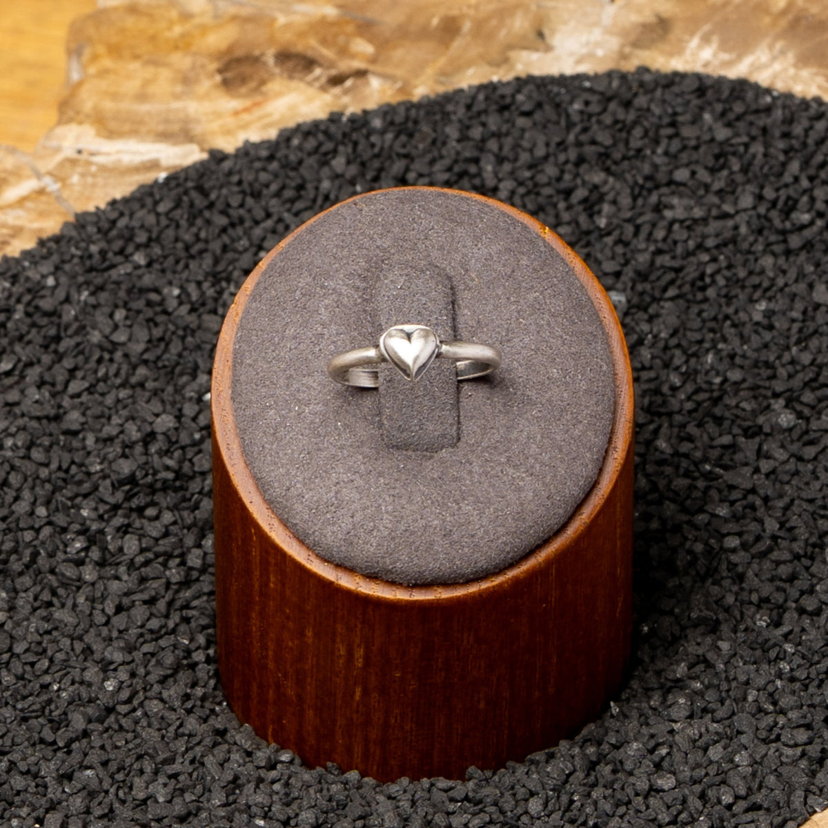 Silver Heart Ring Size 5.5