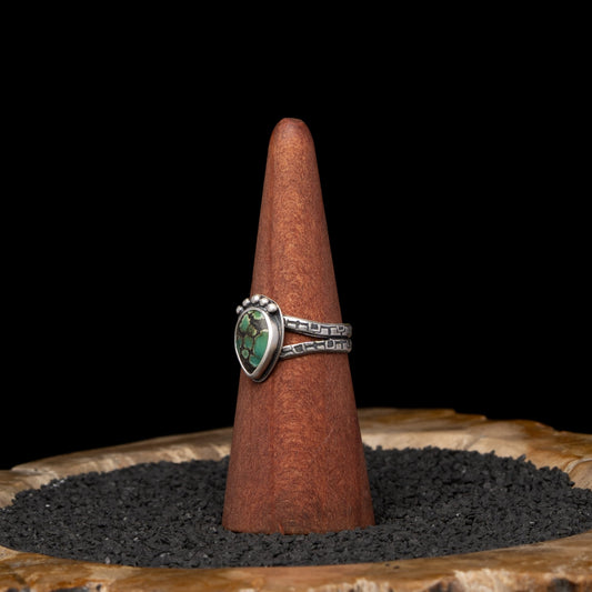 Turquoise Silver Ring sz 10.5